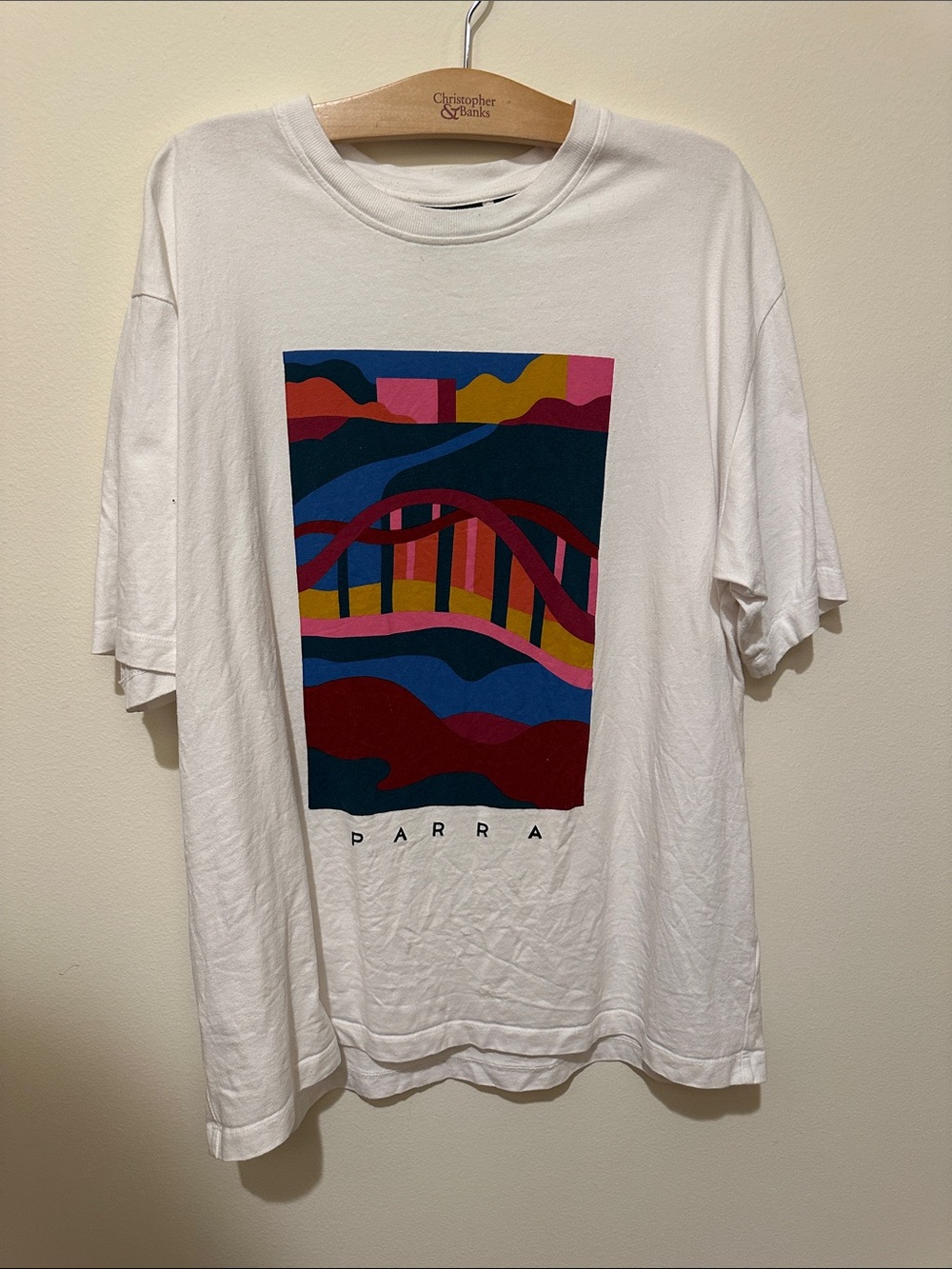 Parra White Short Sleeve Graphic Tee